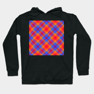 Blue, Red, & Orange Plaid Hoodie